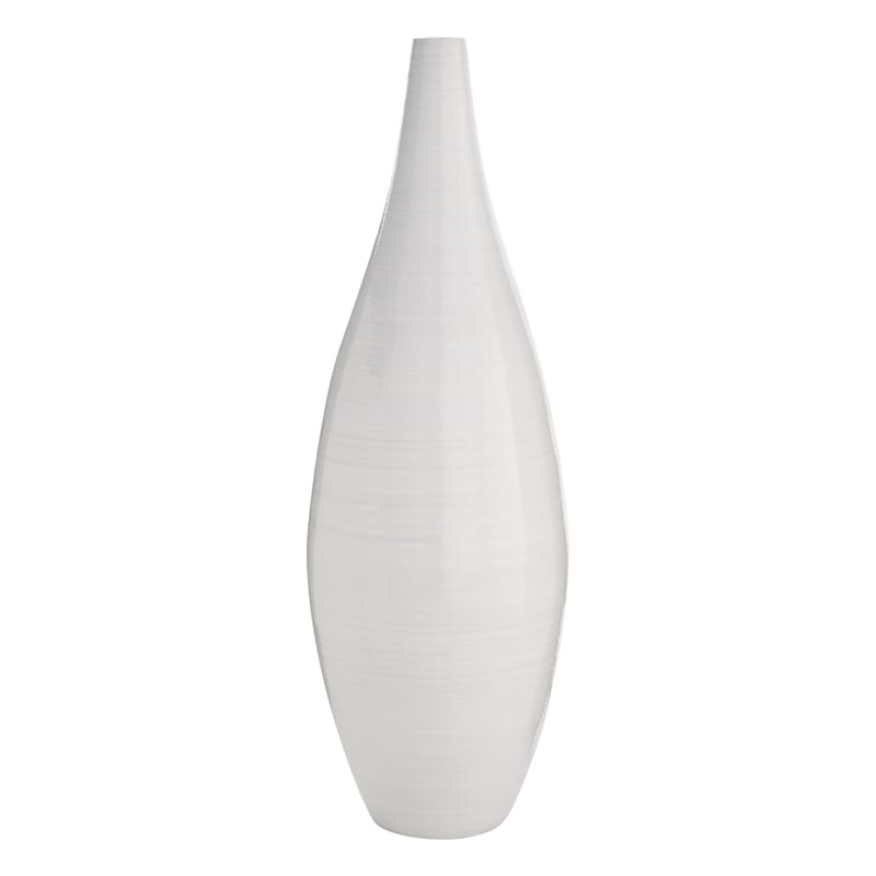 White Bamboo Vase, 36" | At Home