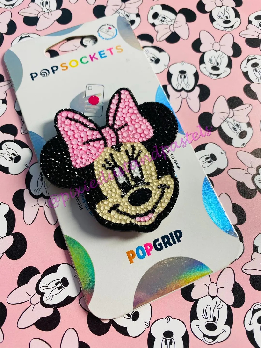 Minnie's Bow-ti-ful Day! Just Bow-ti-ful Phone Socket Accessory Minnie Bling Phone Grip- Pop - 10... | Etsy (US)