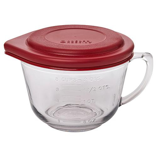 Anchor Hocking 2-Quart Glass Batter Bowl with Lid - Clear/No Color | HSN
