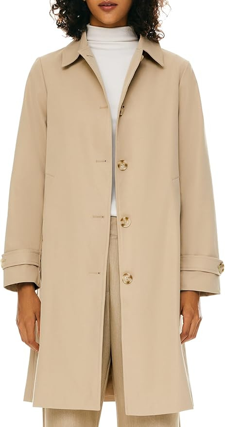 Orolay Women's Single Breasted Trench Coat Mid Long Classic Lapel Windproof Slim Outerwear Coats | Amazon (US)