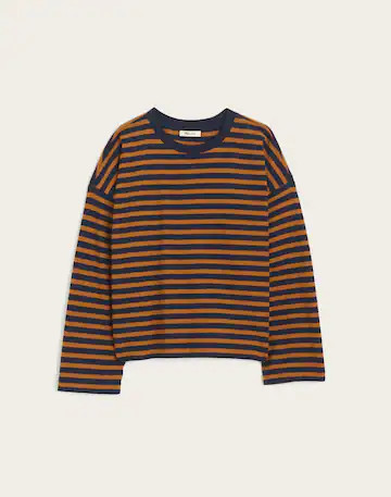 Easy Crewneck Long-Sleeve Tee in Stripe | Madewell