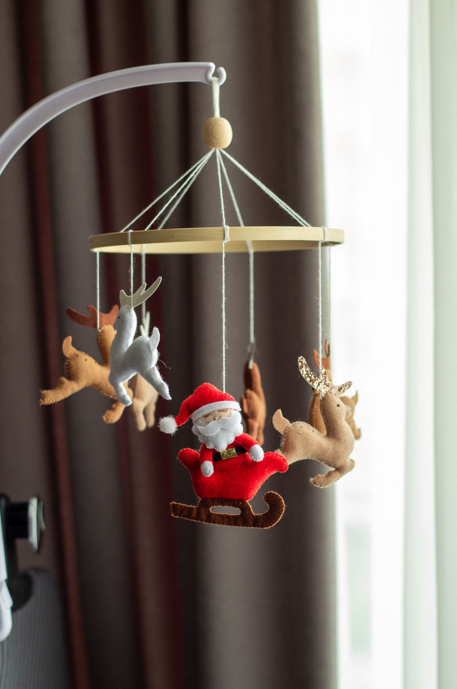 Santa and Reindeer Mobile for Kids' Room Santa Baby - Etsy | Etsy (US)