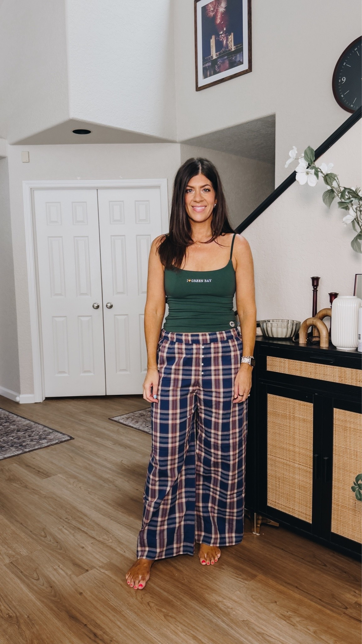 Use the code DENIMAF
In a medium tank and medium plaid lounge pants

#LTKSaleAlert #LTKMidsize #LTKOver40