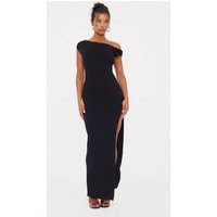 Black Fine Knit Twist Neck Maxi Dress | PrettyLittleThing US