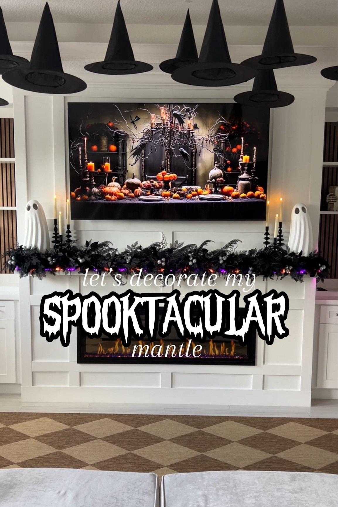 DIY Spooktacular Mantle - budget friendly to make a statement 