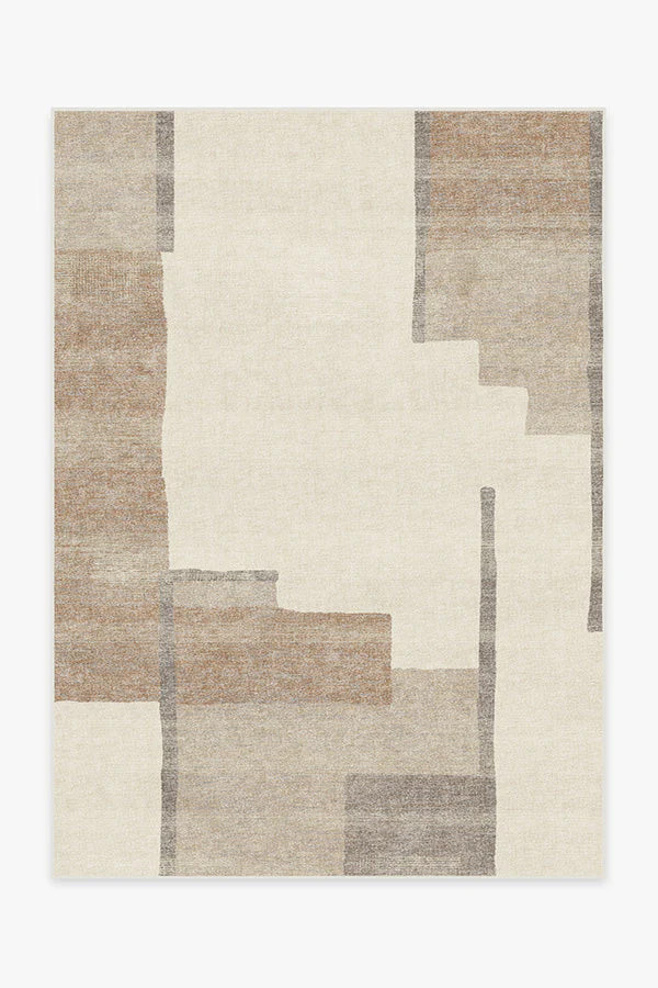 Haylan Ivory & Copper Rug | Ruggable