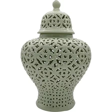 bafwm 19.5\u201D Lattice Ginger Jar with Lid - Stunning Decor with Intricate Mediterranean Inspired  | Walmart (US)