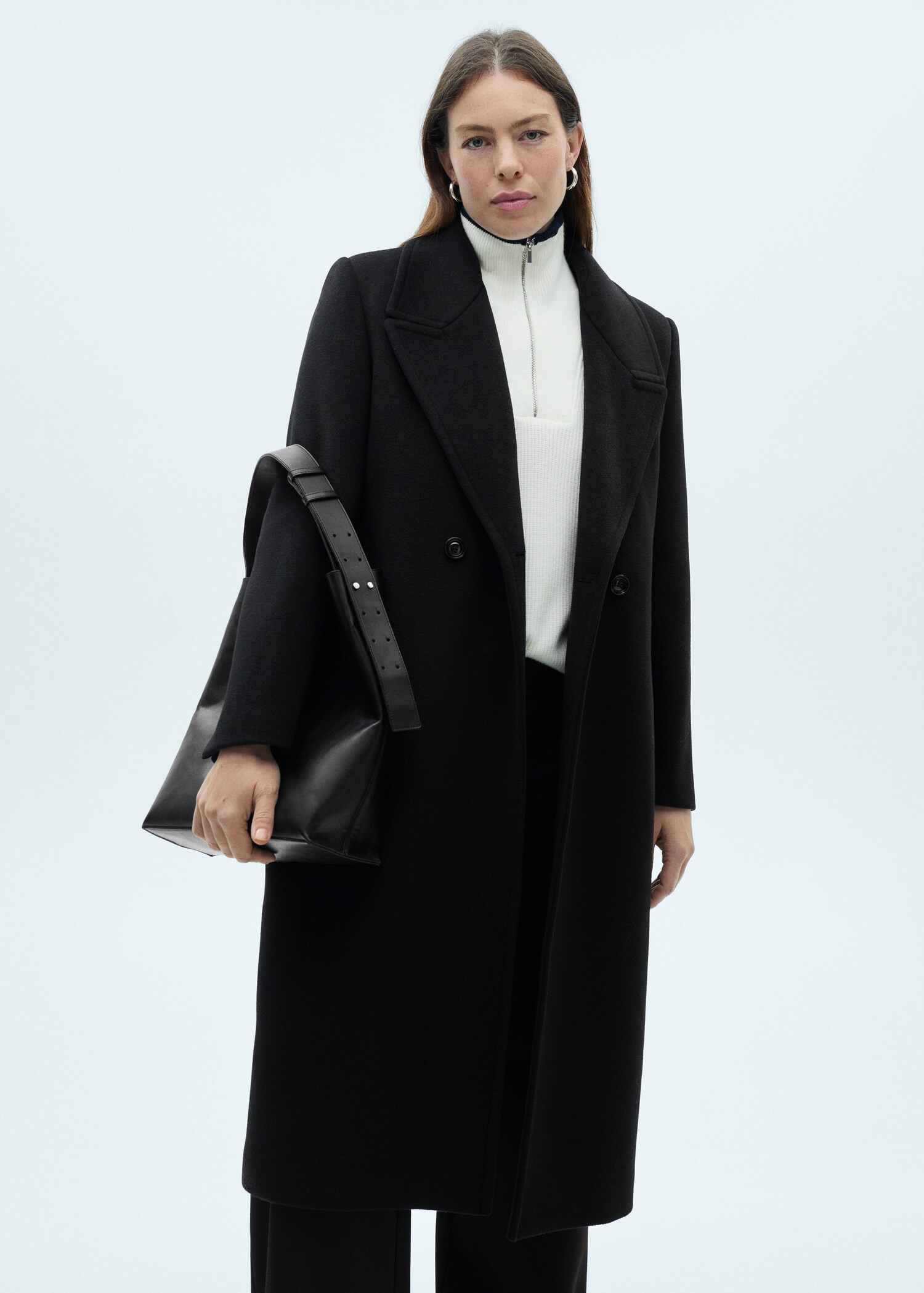 Lapels wool coat - Women | MANGO United Kingdom | MANGO (UK)