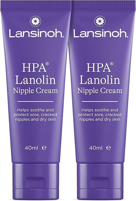Lansinoh HPA Lanolin Nipple Cream - 2 x 40ml - Sore Nipples Cracked Skin Breast Feeding 100% Natu... | Amazon (UK)