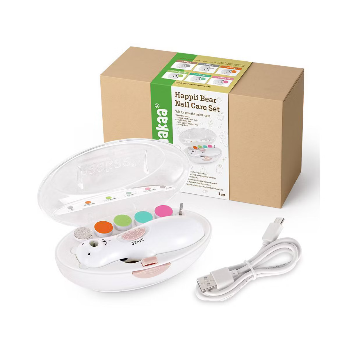 haakaa Happii Bear Rechargeable Nail Trimmer Set | Target