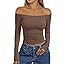 Trendy Queen Womens Off The Shoulder Tops Going Out Basic Sexy T Shirts | Amazon (US)