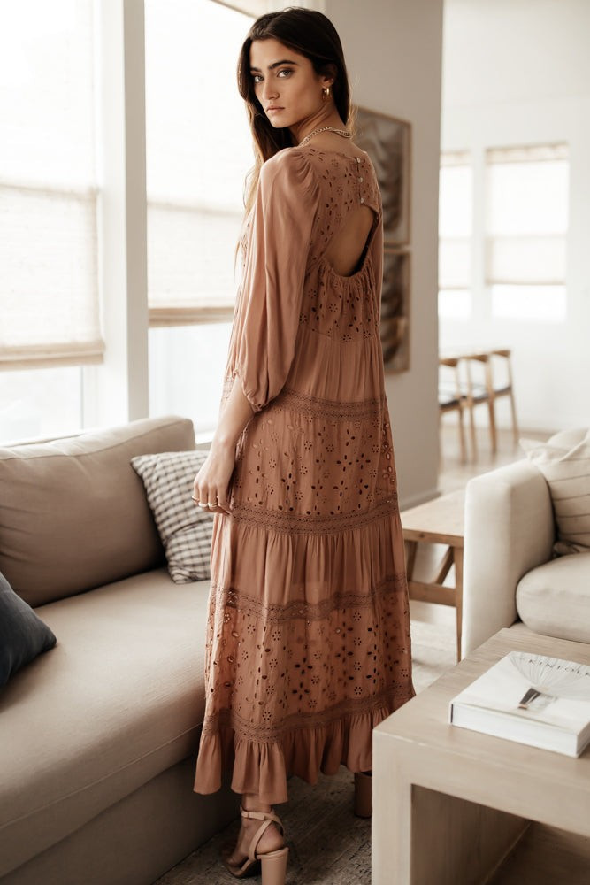 Glenna Maxi Dress in Mocha | Böhme US