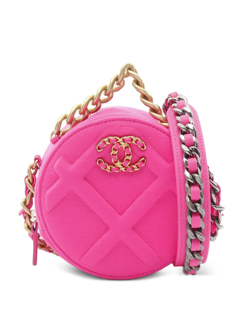 CHANEL Pre-Owned 2019 interlocking-CC tote bag - Pink | Farfetch Global