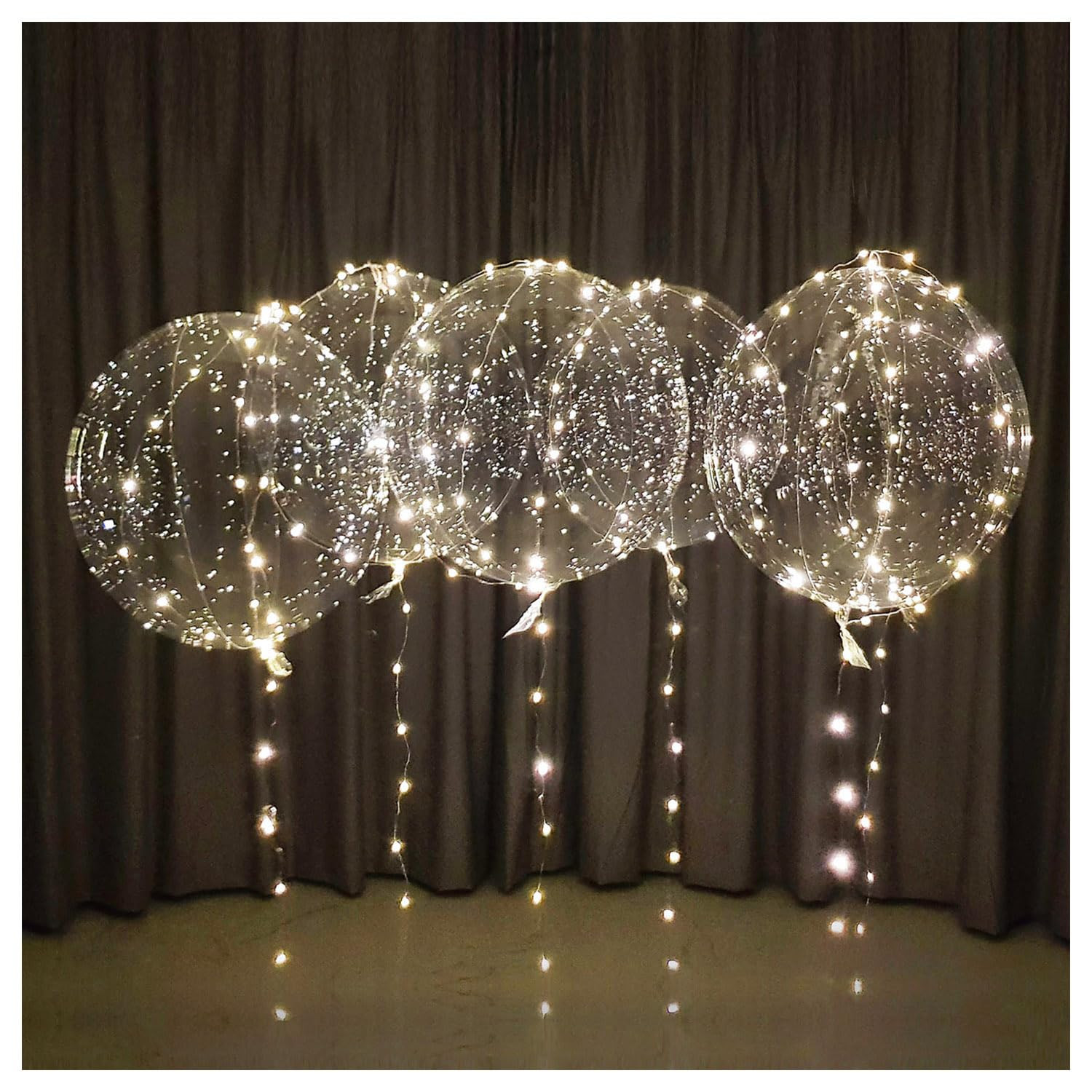 Lightsfever warm white led balloons with batteries, wedding proposal decorations clear transparen... | Amazon (US)
