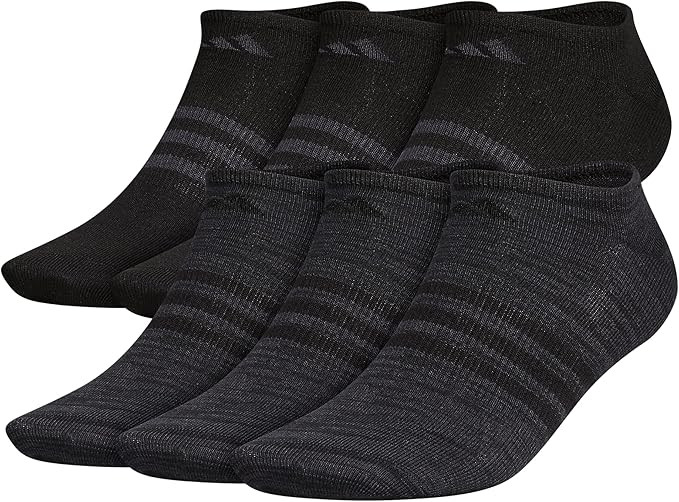 adidas Mens Superlite No Show Socks with arch compression (6-Pair) | Amazon (US)