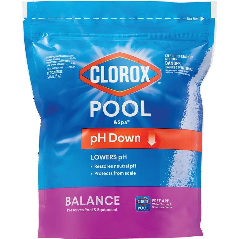 Clorox Pool&Spa pH Down, Reduces pH in Swimming Pools, 5 lb Bag, Granules | Walmart (US)