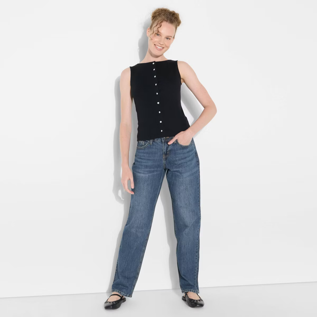 Women's Mid-Rise Straight Curvy Jeans - Wild Fable™ | Target