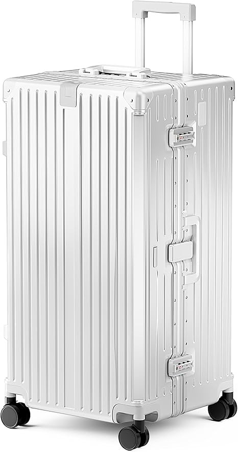 ALPHA CAMP Trunk Luggage, Large 30 Inch Thickened Aluminum Frame Luggage with TSA Spinner Wheels,... | Amazon (US)