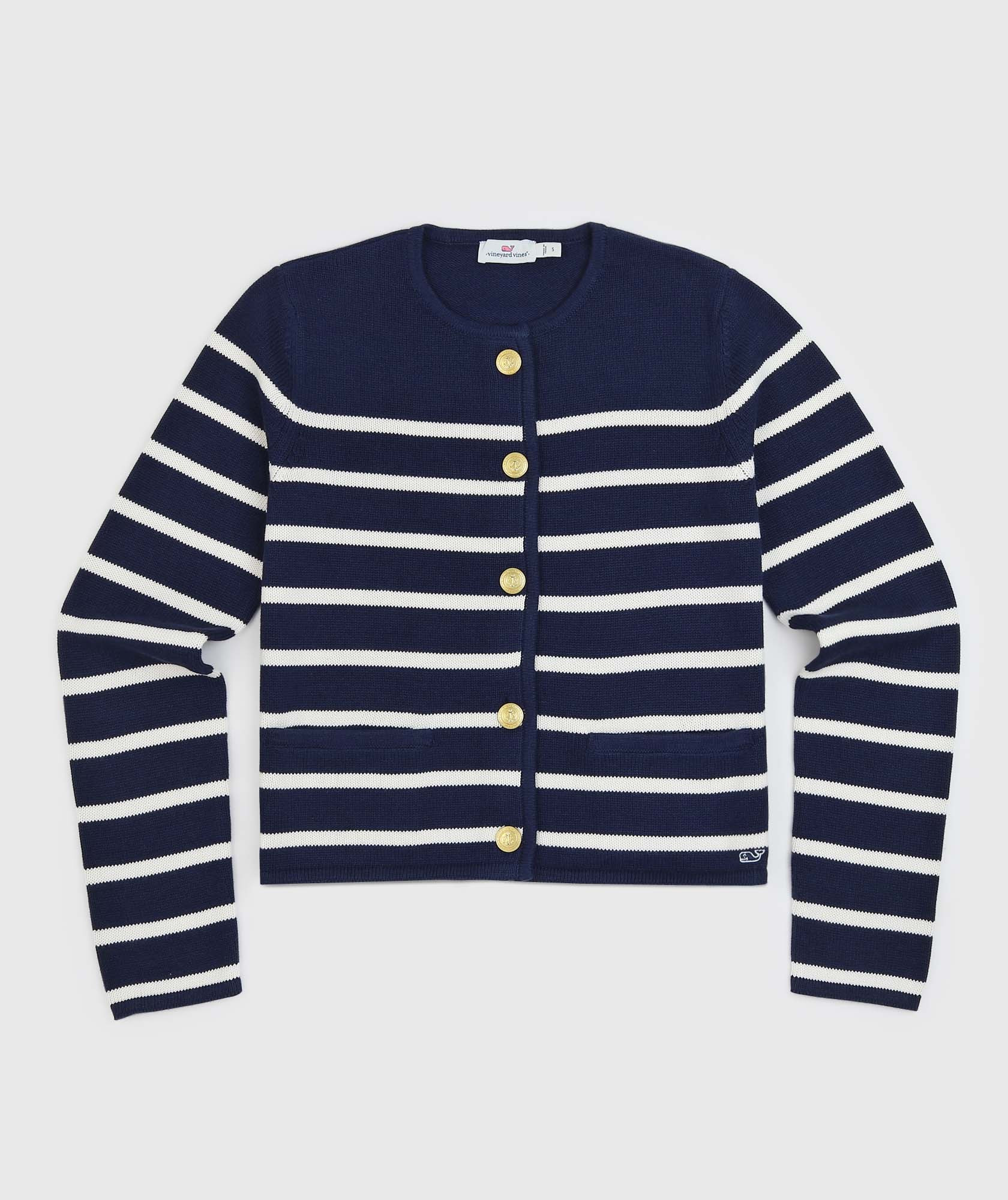 OUTLET Cotton Stripe Cardigan | vineyard vines