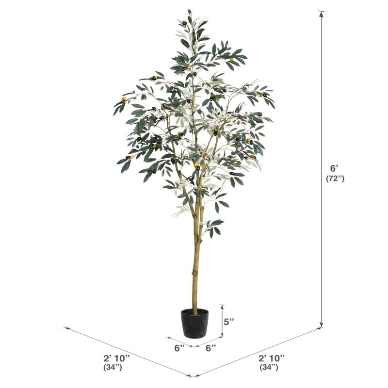 Faux Olive Tree Tree in Pot | Wayfair North America