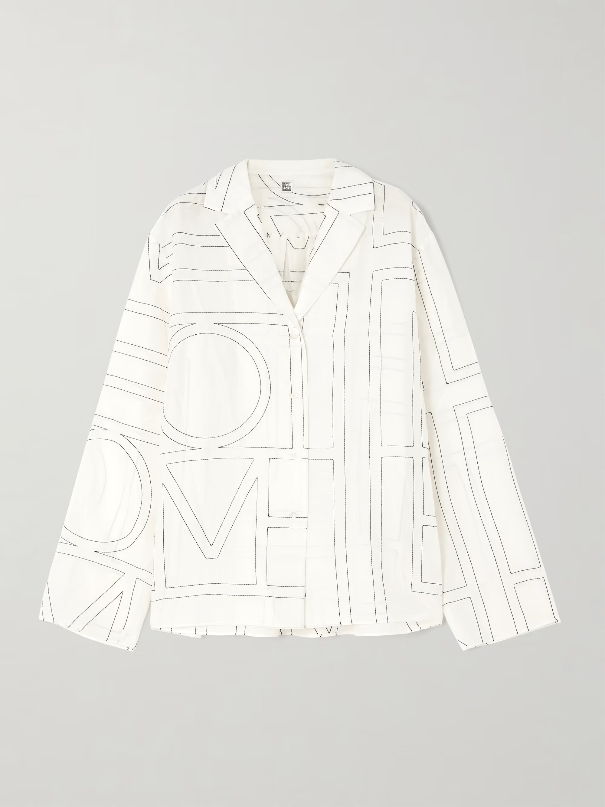 Embroidered organic cotton and silk-blend shirt | NET-A-PORTER (US)