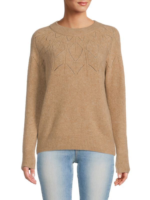 Pointelle Cashmere Sweater | Saks Fifth Avenue OFF 5TH (Pmt risk)
