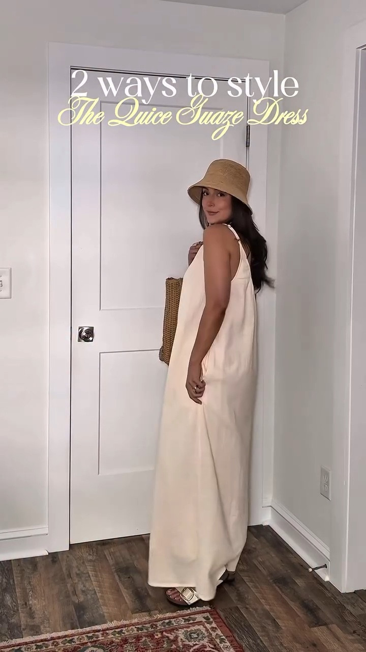 One dress, two different styles ✨ Which one is your favorite?

High quality, all natural 100% Organic Cotton Gauze from @onequince! This maxi dress is going to be a staple for me this spring and summer 🫶🏻

Get a discount code by checking out the caption on my reel or TikTok post! 
.
.
.
summer dress, flowy house dress, beach day outfit, summer date night outfit, organic cotton dress, beach vacation outfit, spring style, east coast style, affordable fashion, how to style #quincepartner #summerdress #vacationoutfitideas #affordablefashion #pinterestoutfit 

#LTKSeasonal #LTKootd #LTKTravel