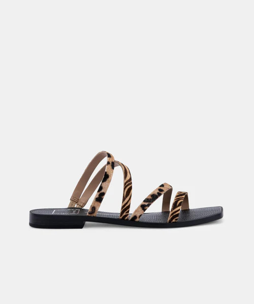 IZABEL SANDALS IN LEOPARD MULTI CALF HAIR | DolceVita.com