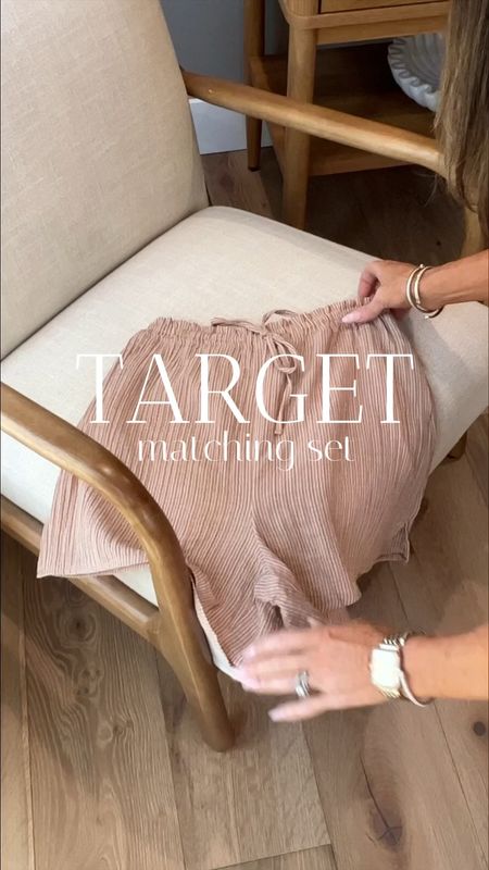 Neutral target two piece set…lightweight and perfect for summer! Sz small in shorts and medium in button down 
Wear as a coverup or set 
White tank sz small
Sandals tts
Amazon tote bag and sunnies 
#ltkfind Target style liveloveblank Kim blank

#LTKSeasonal #LTKstyletip #LTKVideo