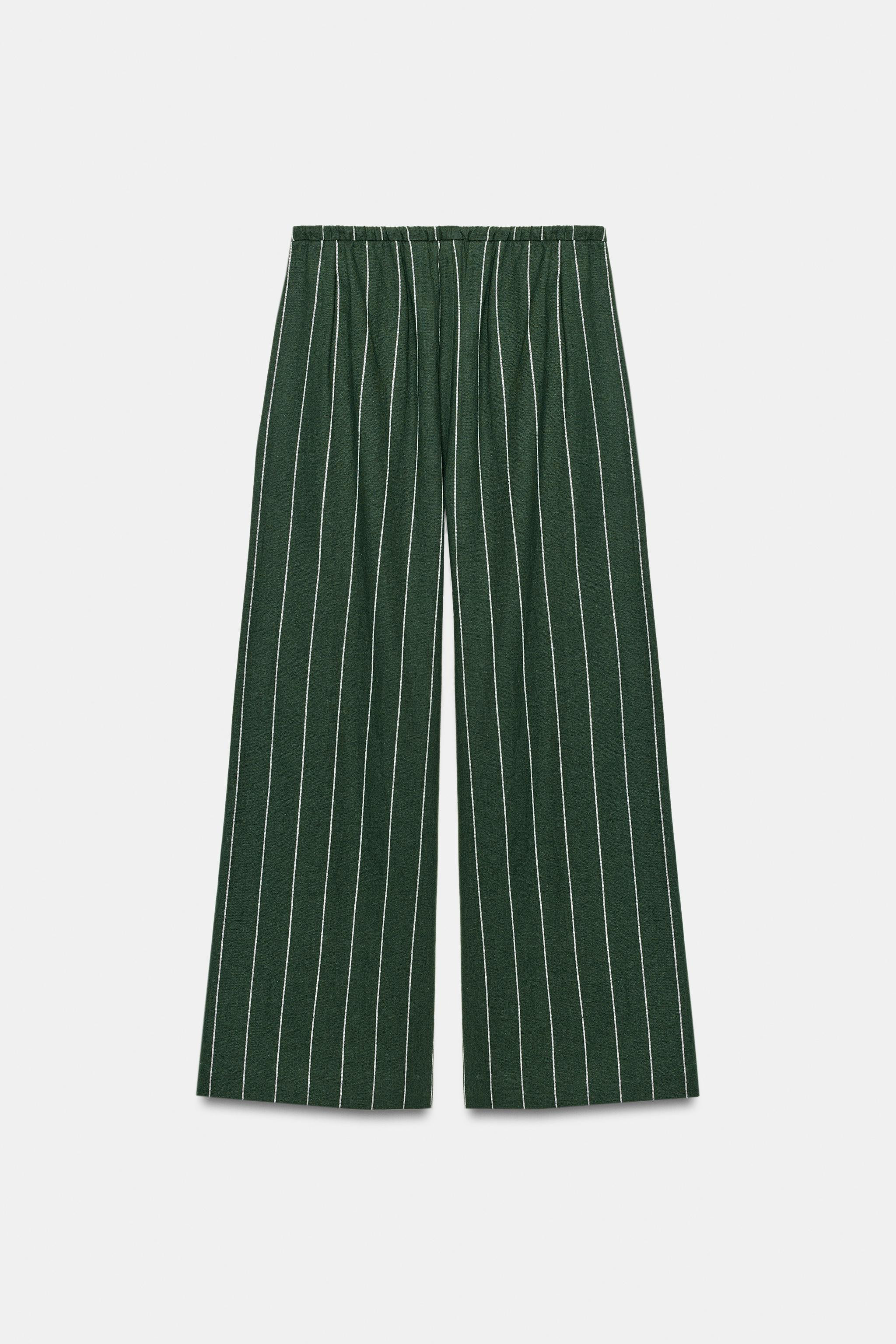 ZW COLLECTION STRIPED LINEN PANTS | Zara US