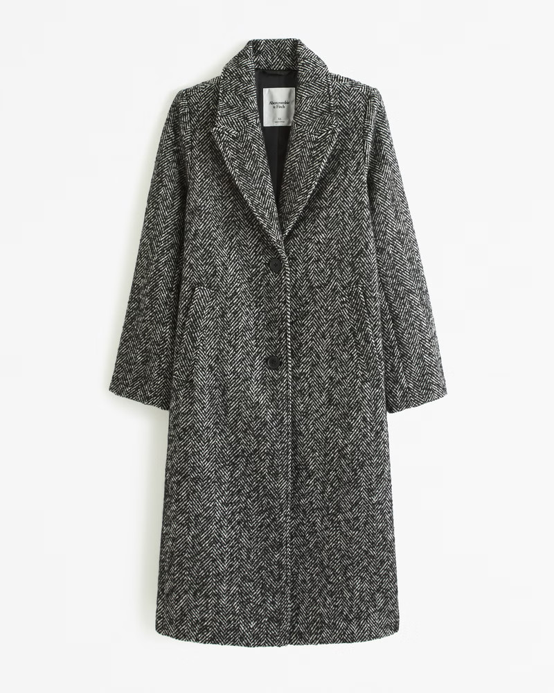 Textured Tailored Topcoat | Abercrombie & Fitch (US)