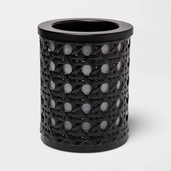 5.7" x 4.5" Bamboo Lattice Pattern Electric Scent Warmer Black - Threshold™ | Target