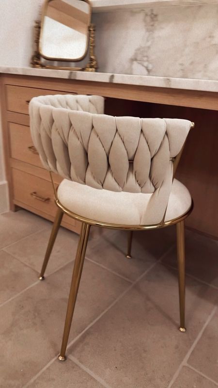 Beautiful $100 vanity chair. Soft and luxurious 

#LTKstyletip #LTKfindsunder100 #LTKhome
