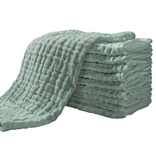 Yoofoss Muslin Burp Cloths for Baby 10 Pack 100% Cotton Baby Washcloths for Boys Girls Large 20''... | Amazon (US)