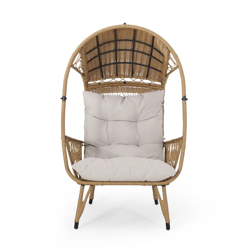 Outdoor Standing Basket Patio Chair with Cushions | Wayfair North America