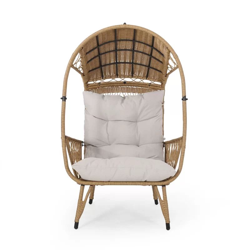 Outdoor Standing Basket Patio Chair with Cushions | Wayfair North America