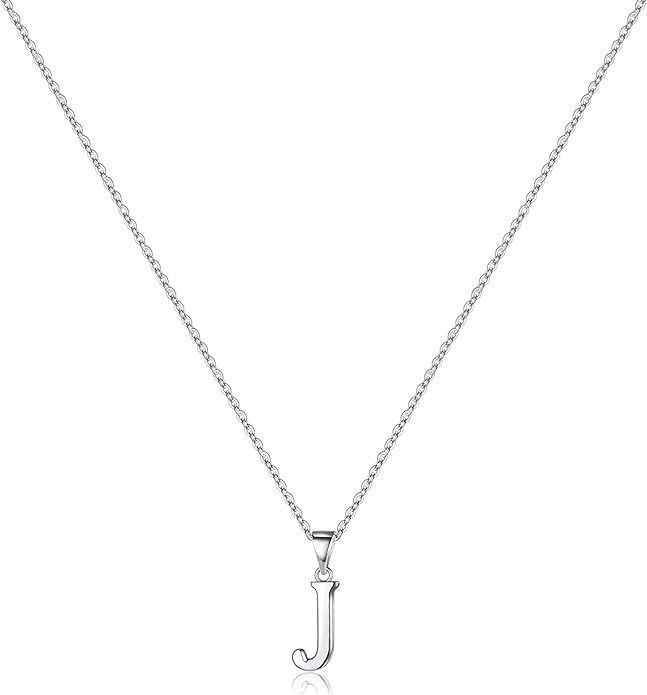 S925 Sterling Silver Initial Necklaces for Women Girls, Dainty Hypoallergenic Initial Necklace Le... | Amazon (US)