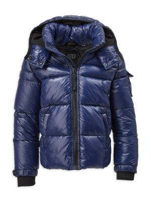 S13 Boy&#8217;s Glossy Hooded Puffer Jacket on SALE | Saks OFF 5TH | Saks Fifth Avenue OFF 5TH