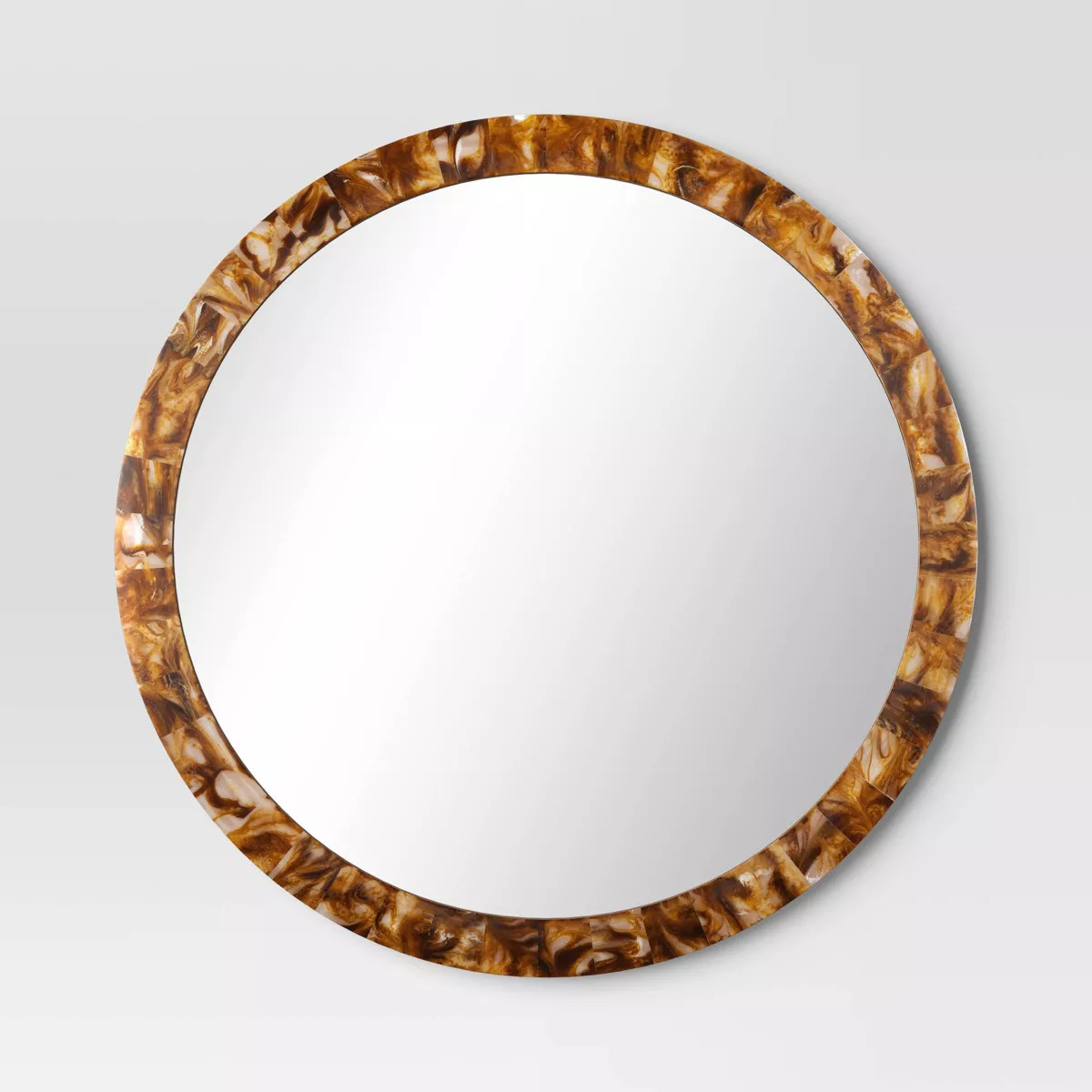 30" Round Pieced Faux Horn Wall Mirror - Threshold™ | Target