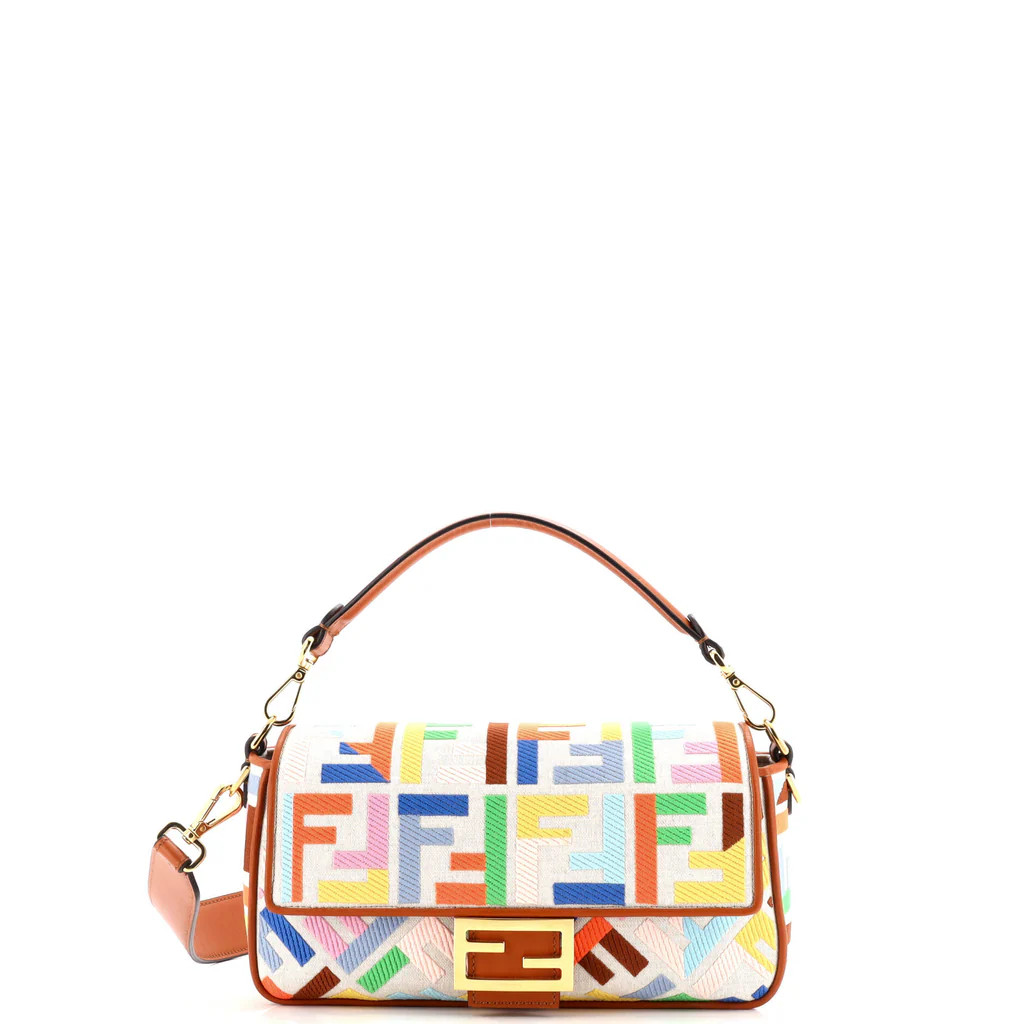 Baguette NM Bag Zucca Embroidered Canvas Medium | Rebag