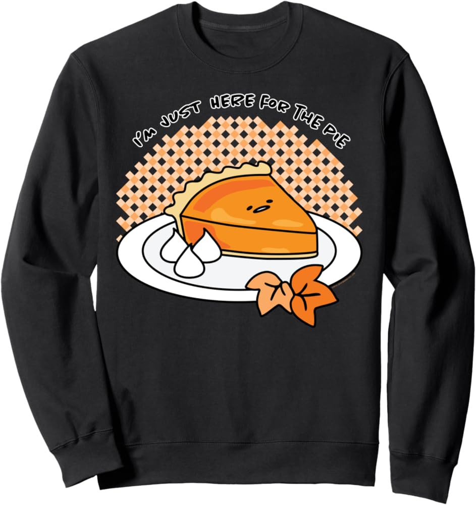 Gudetama "I'm Here for the Pie" Thanksgiving Sweatshirt Sweatshirt | Amazon (US)