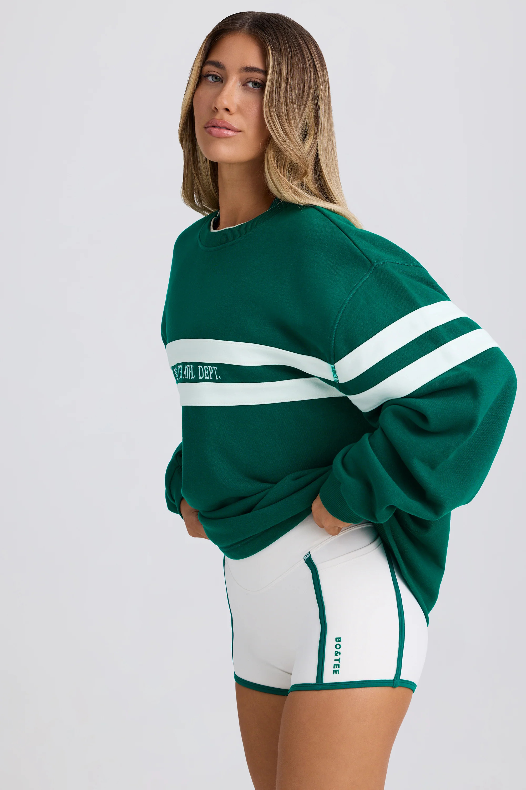 Oversized Sweatshirt in Varsity Green | Oh Polly
