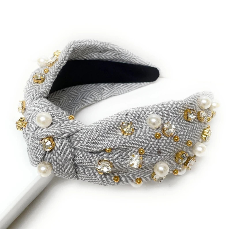 Embellished Knot Headband Jeweled Knotted Headband - Etsy | Etsy (US)