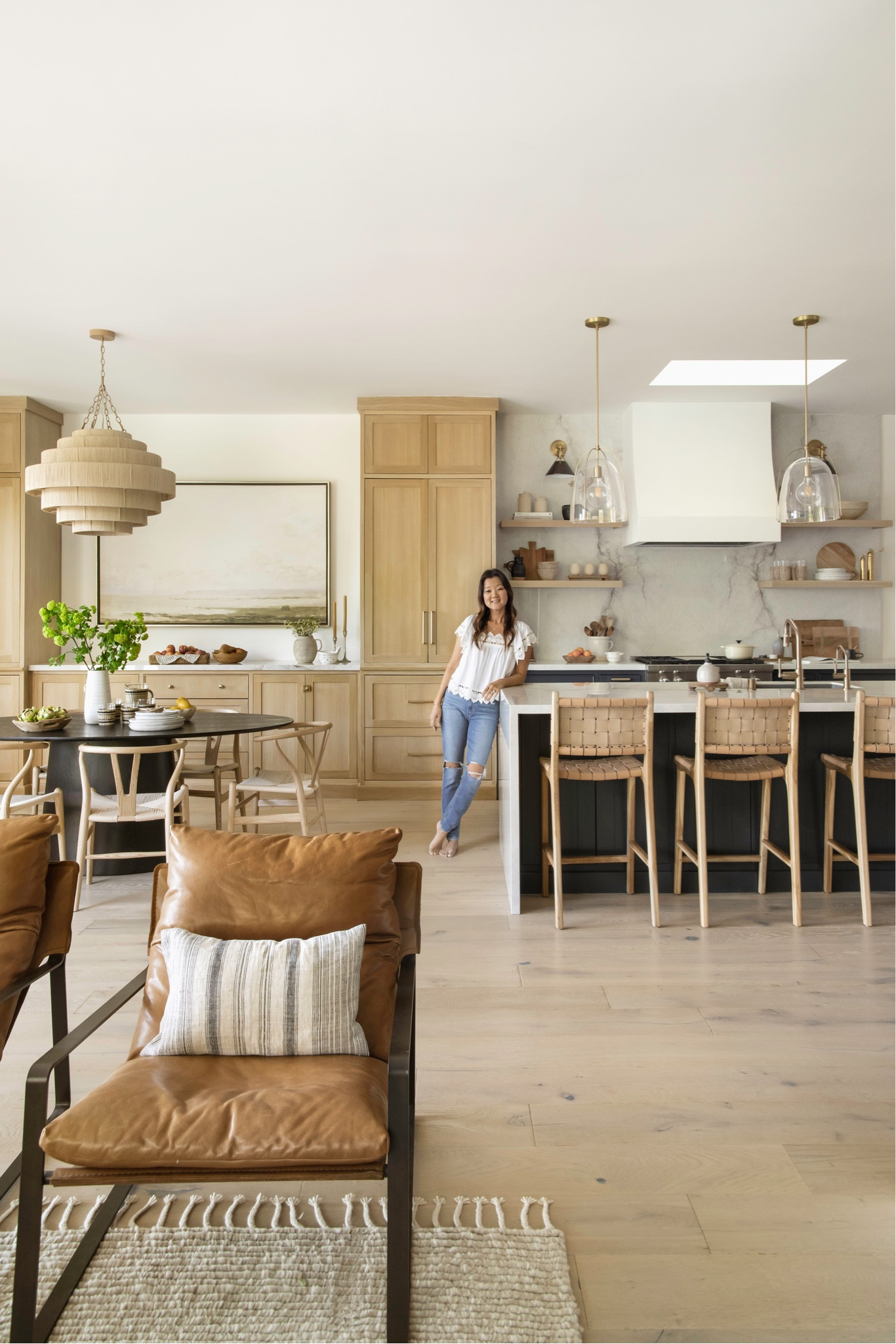 Wood dining chair, black dining table, oval dining table, oval table, glass pendant, brass pendant, leather chair, leather stools, art, Amazon, wayfair, chandelier, rattan chandelier, kitchen design, kitchen decor #LTKCyberWeek

#LTKhome #LTKfindsunder50 #LTKsalealert