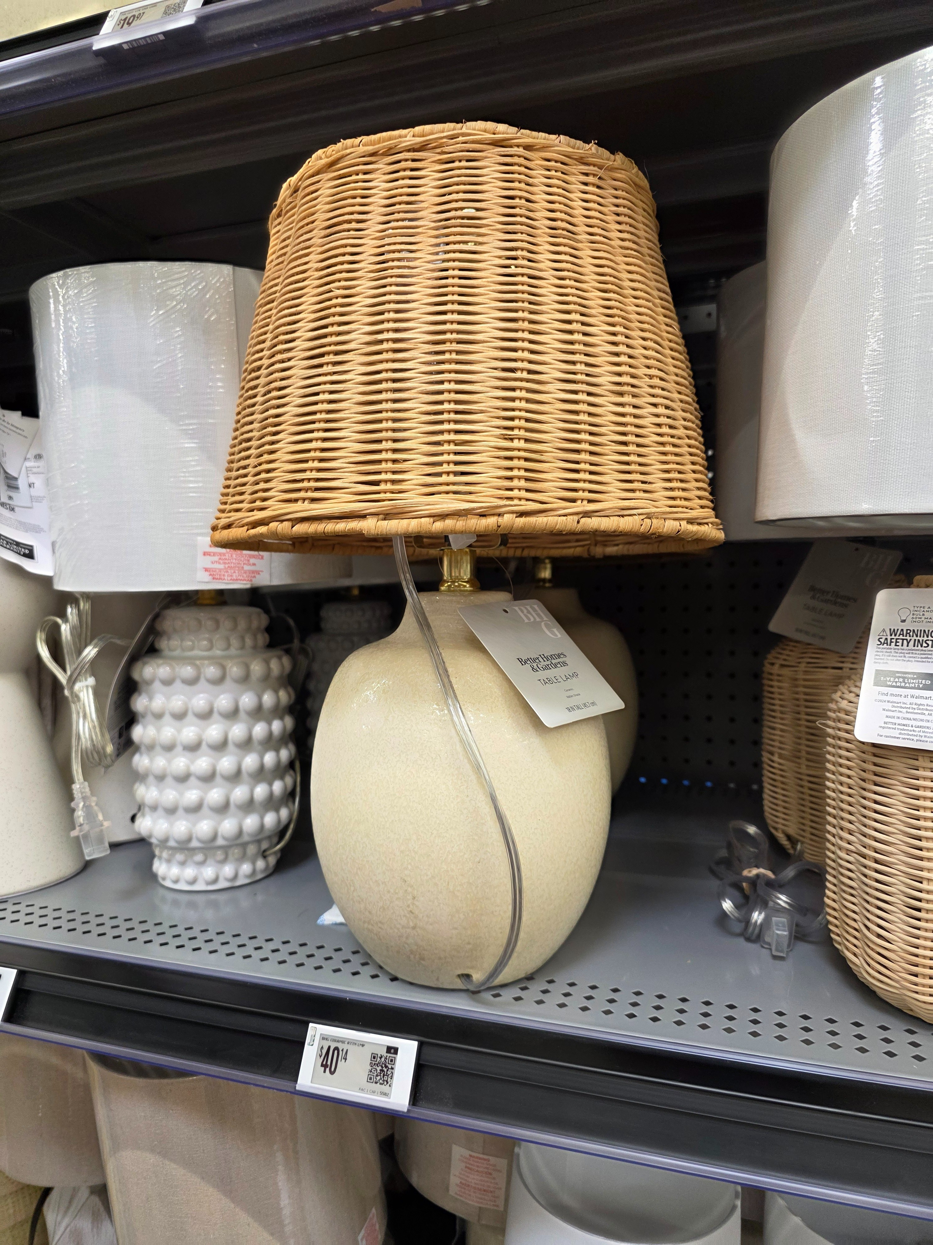 Lighting + texture in one 🤎 This ceramic lamp with a rattan shade adds the perfect mix of softness and texture. The cream base keeps things light while the woven shade brings warmth - perfect for nightstands, consoles, or living room corners. #walmartfinds #lighting 

 #LTKHome