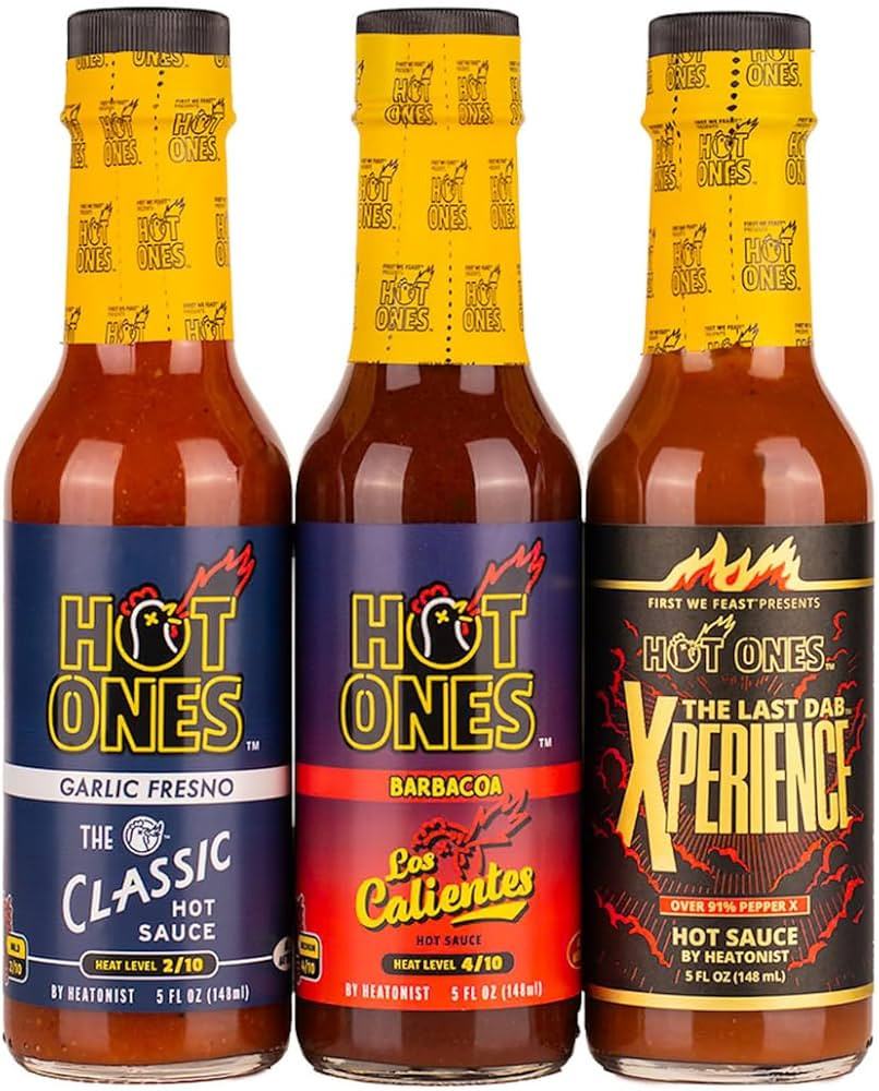 Hot Ones Season 24 Trio Pack, The Classic Garlic Fresno, The Classic Barbacoa & The Last Dab: Xpe... | Amazon (US)