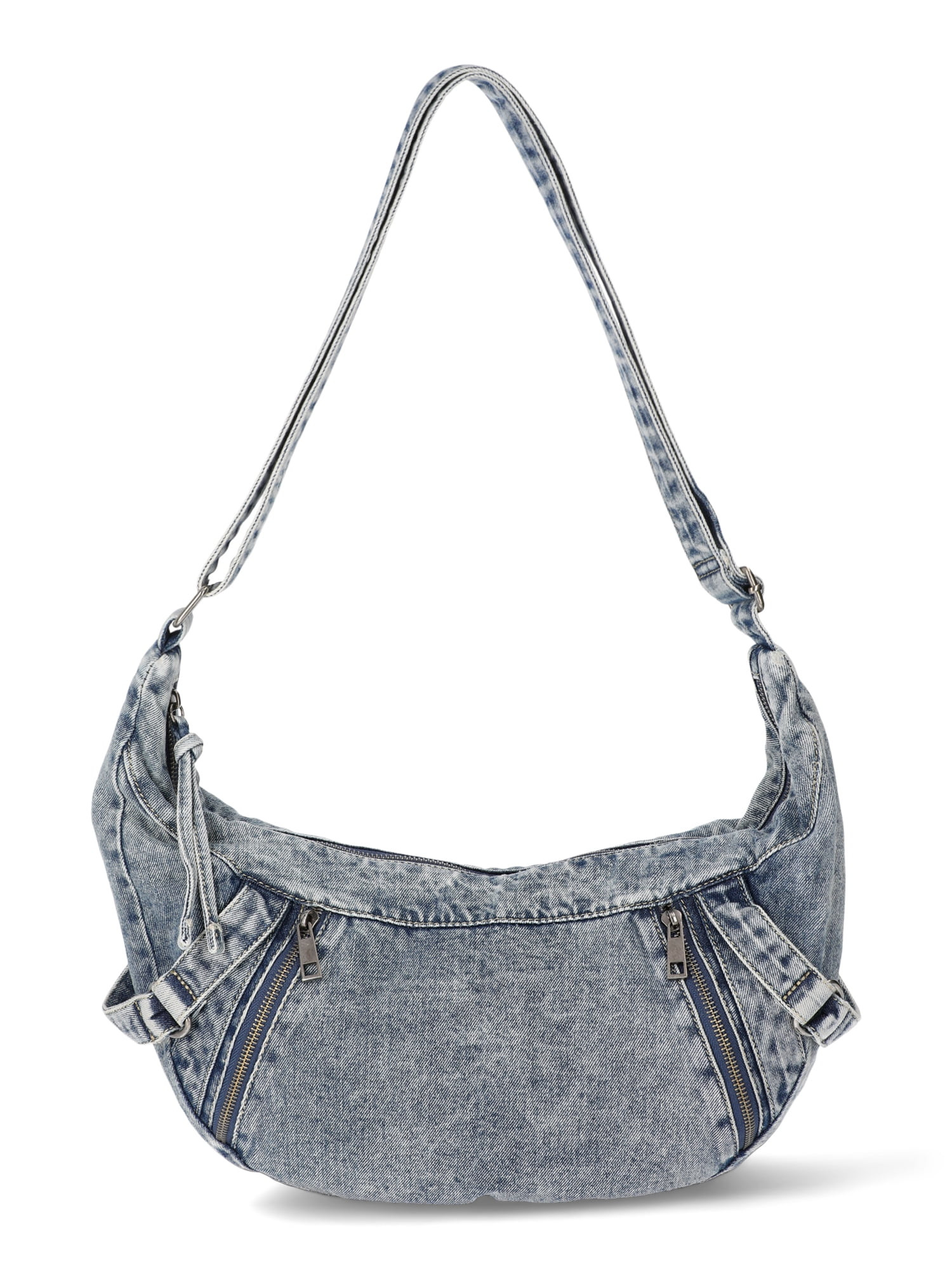 No Boundaries Casual Hobo Bag, Blue Denim, Women's | Walmart (US)