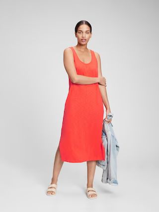 Scoopneck Sleeveless Midi Dress | Gap Factory