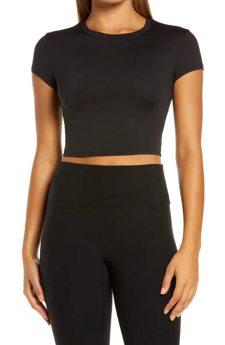 Adapt Alosoft Short Sleeve Crop Top | Nordstrom
