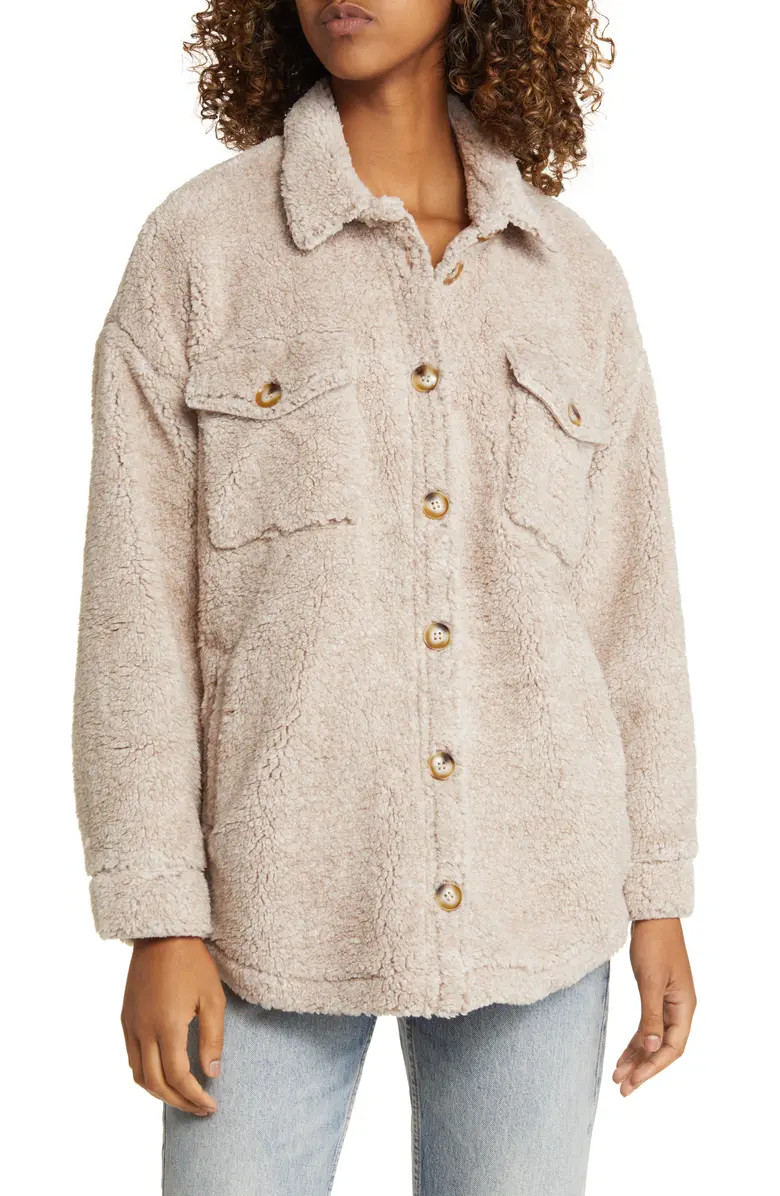 Faux Shearling Shacket | Nordstrom